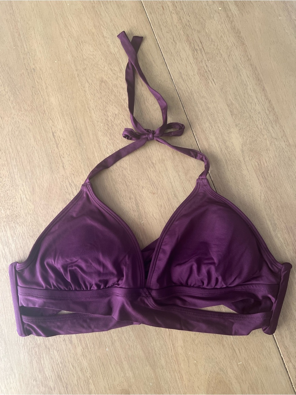 Kona Sol Deep Purple Halter Bikini Top
